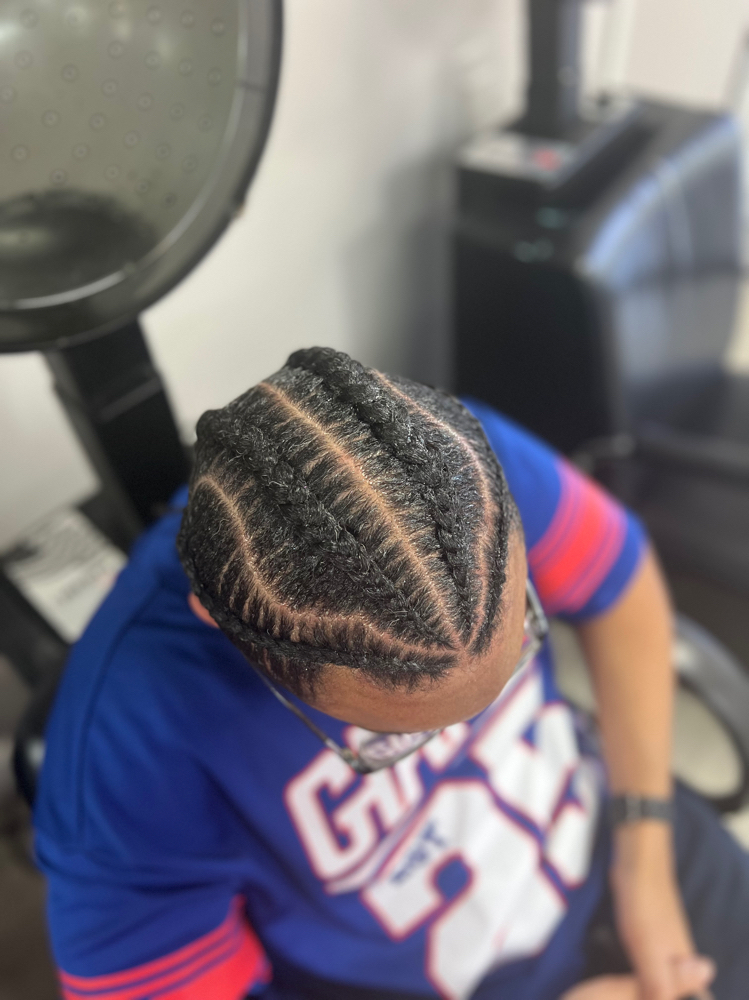Braids 4-6 feedin cornrows