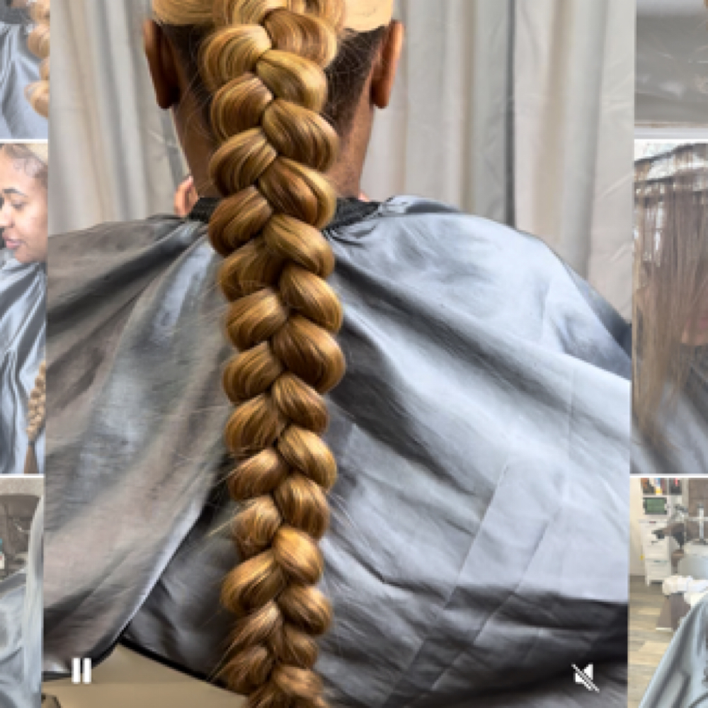 Braided ponytail at Terika’s Beauty & Spa in Bloomfield, NJ