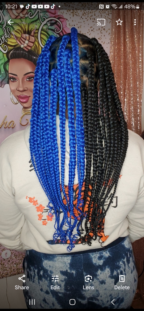 X Large Goddess Box Braids