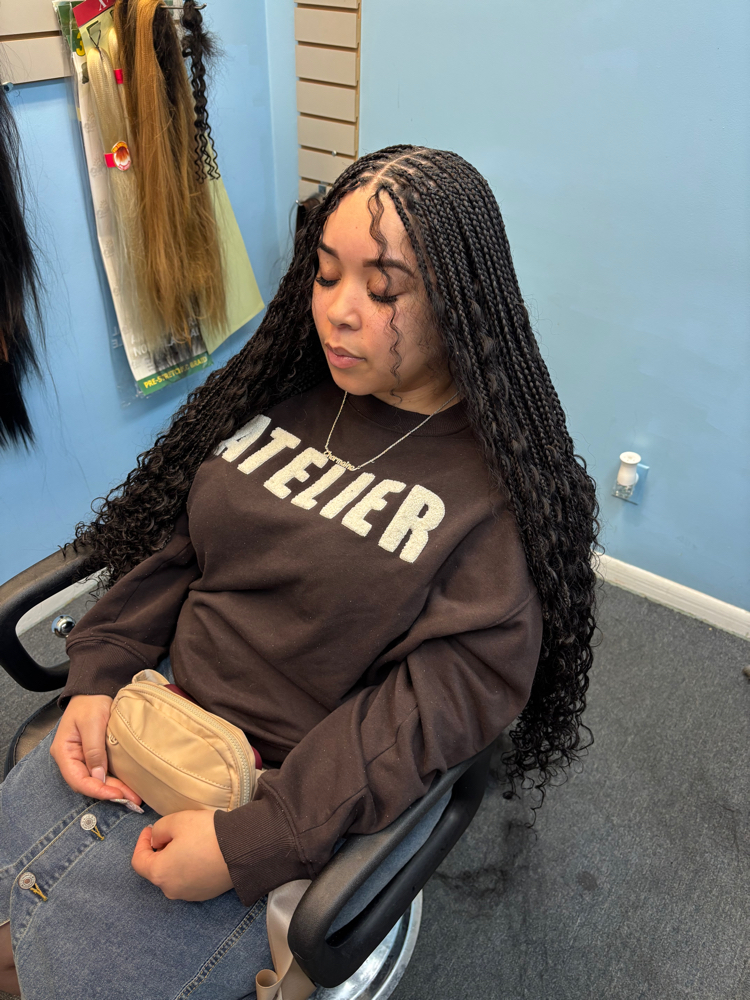 Small Boho Knotless Braids