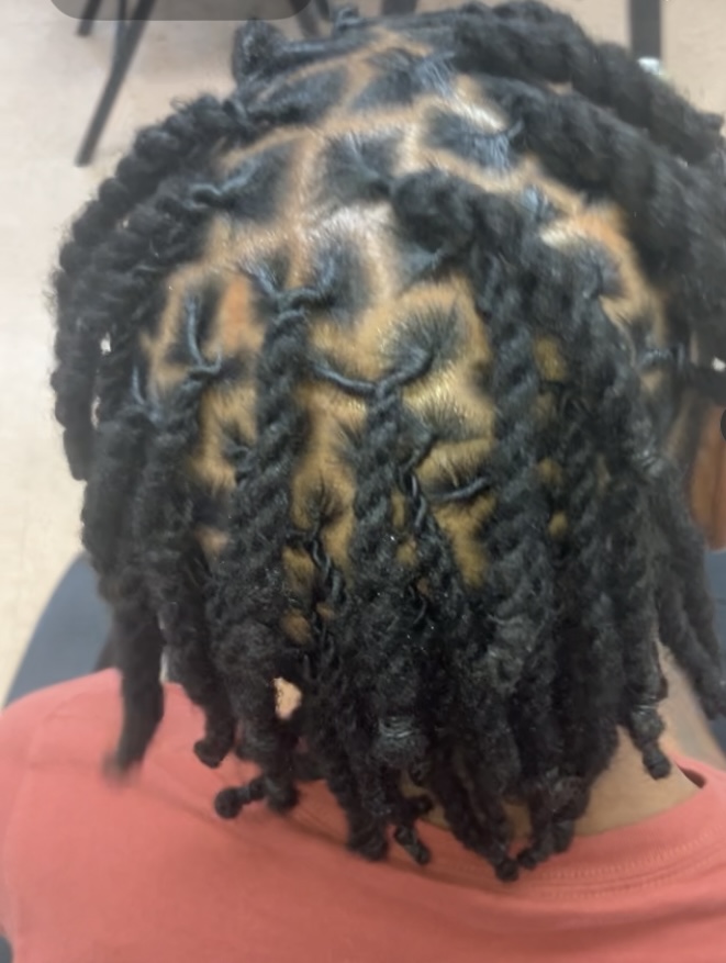 Short Loc Retwist & style