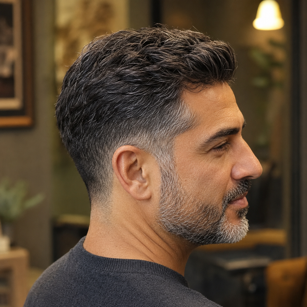 Barber Cut + Gray Blending at Ritual Salon in Louisville, KY