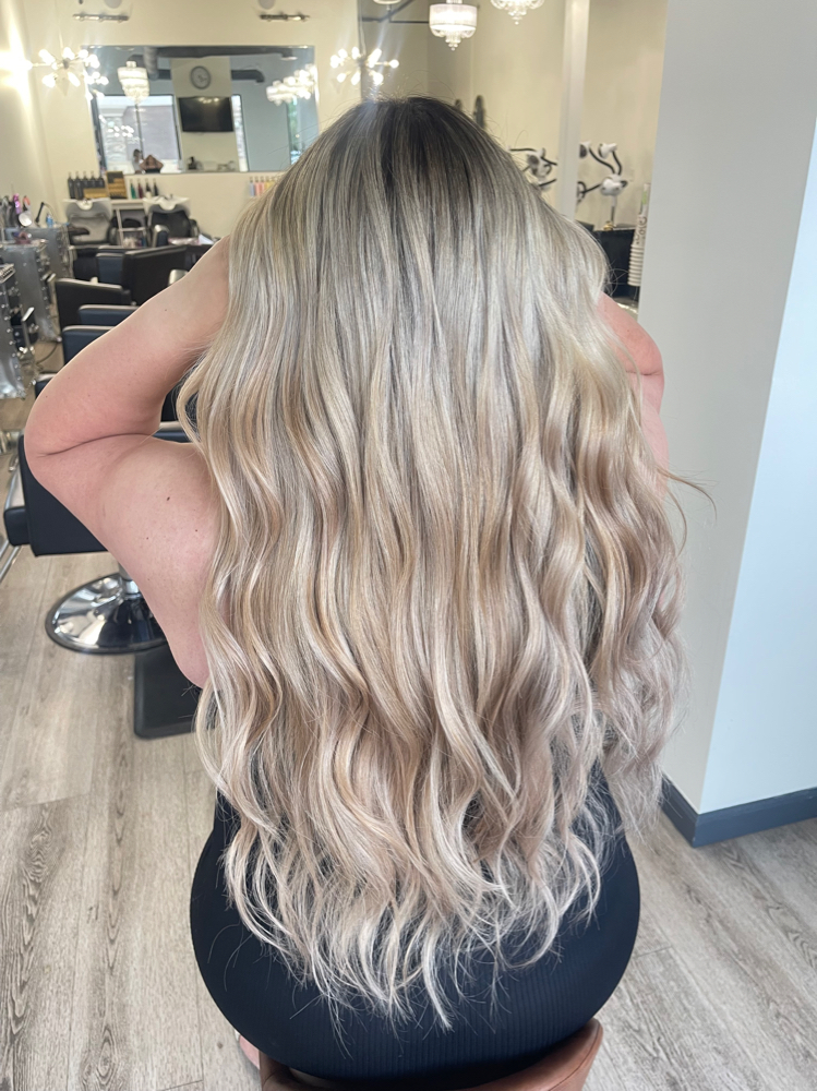 Balayage, Highlight, Solid Blonde