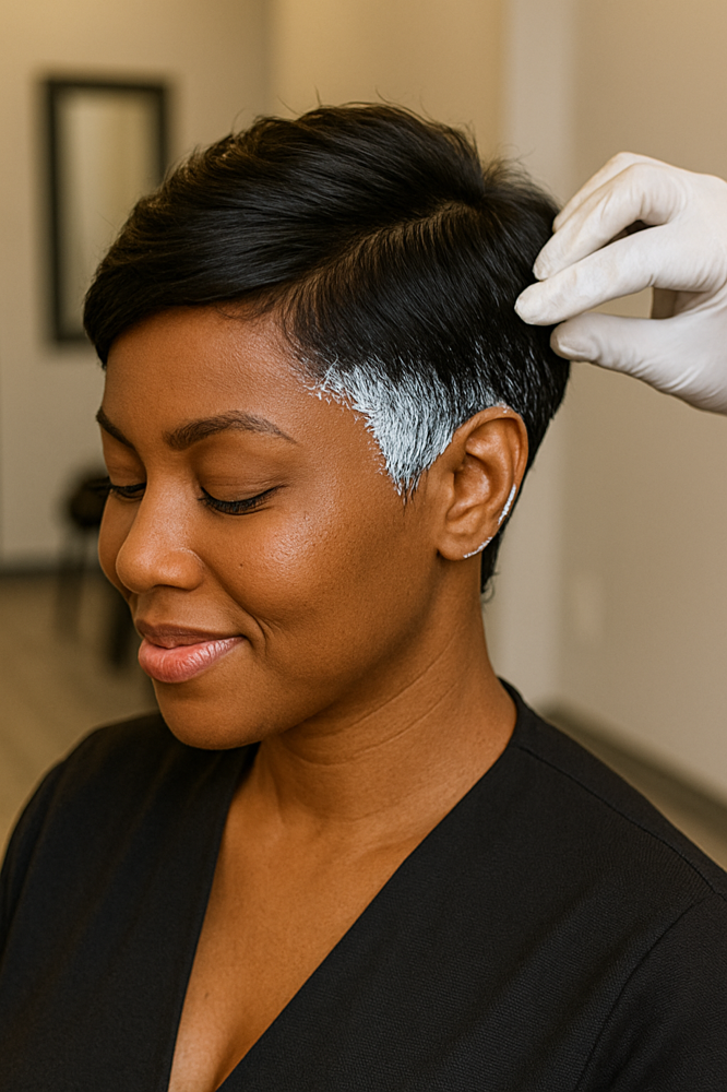 Pixie Cut, Relaxer Retouch & Style