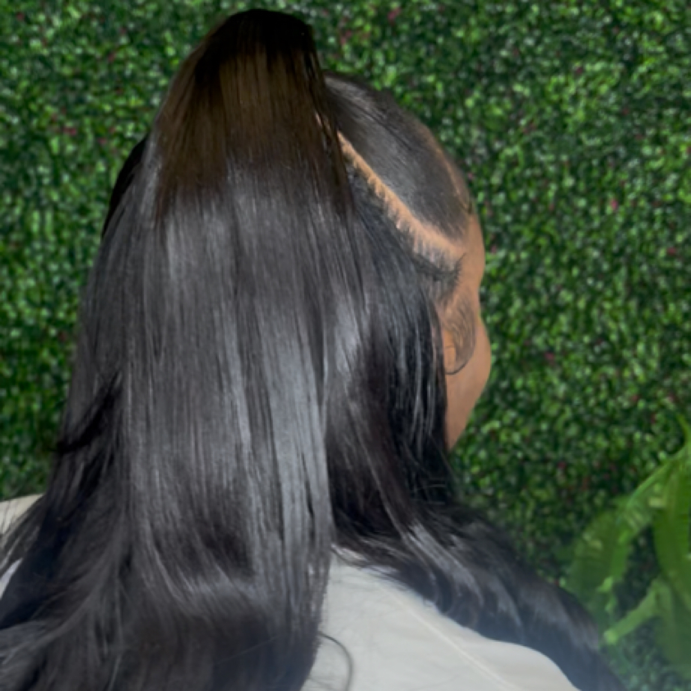 ponytail quick weave-styles at YolesBeautyMark in fort pierce, FL