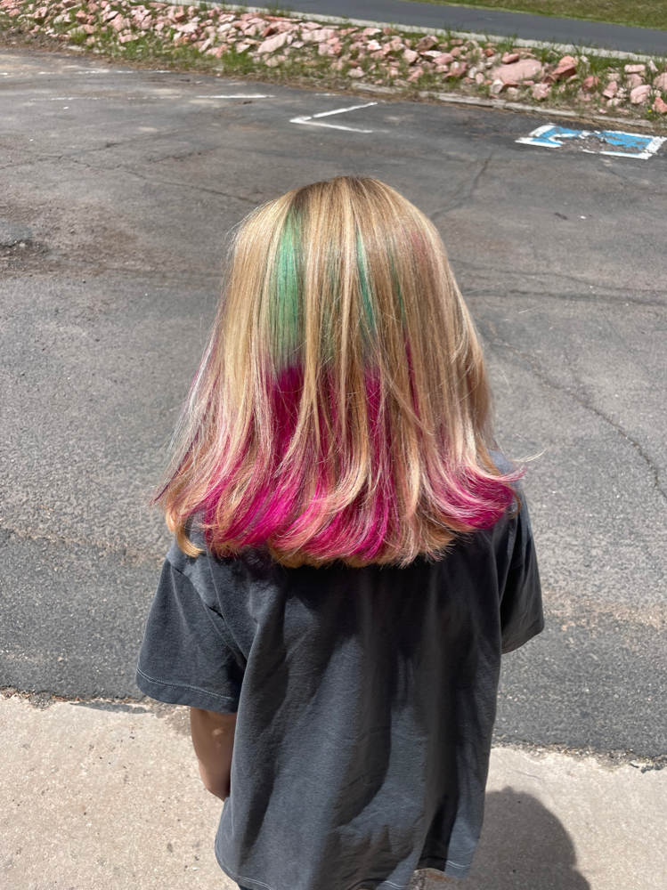 Girls Vivid Color And Cut