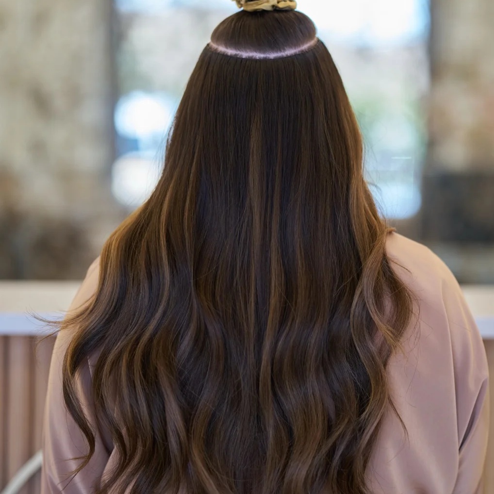 Handtied Extension Installation at Anchor & Vine Hair Studio in Springfield, IL
