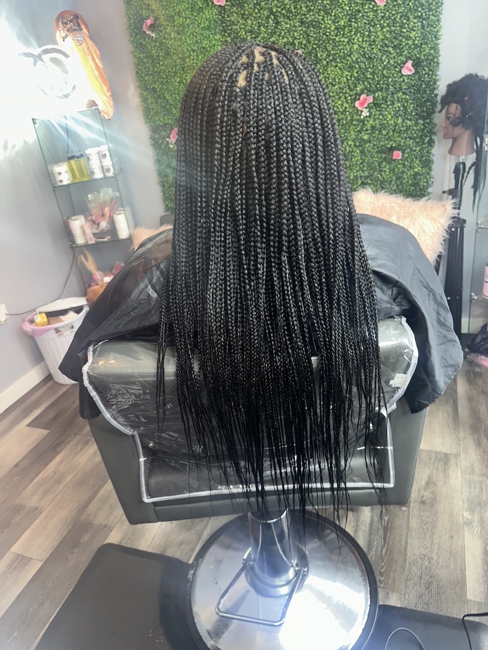 Small Box Braids Butt Length at C&C Hair Collection in Palos Hills, IL