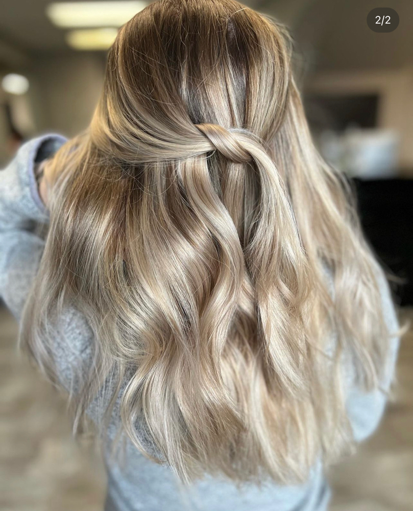 Partial Balayage With Root Color