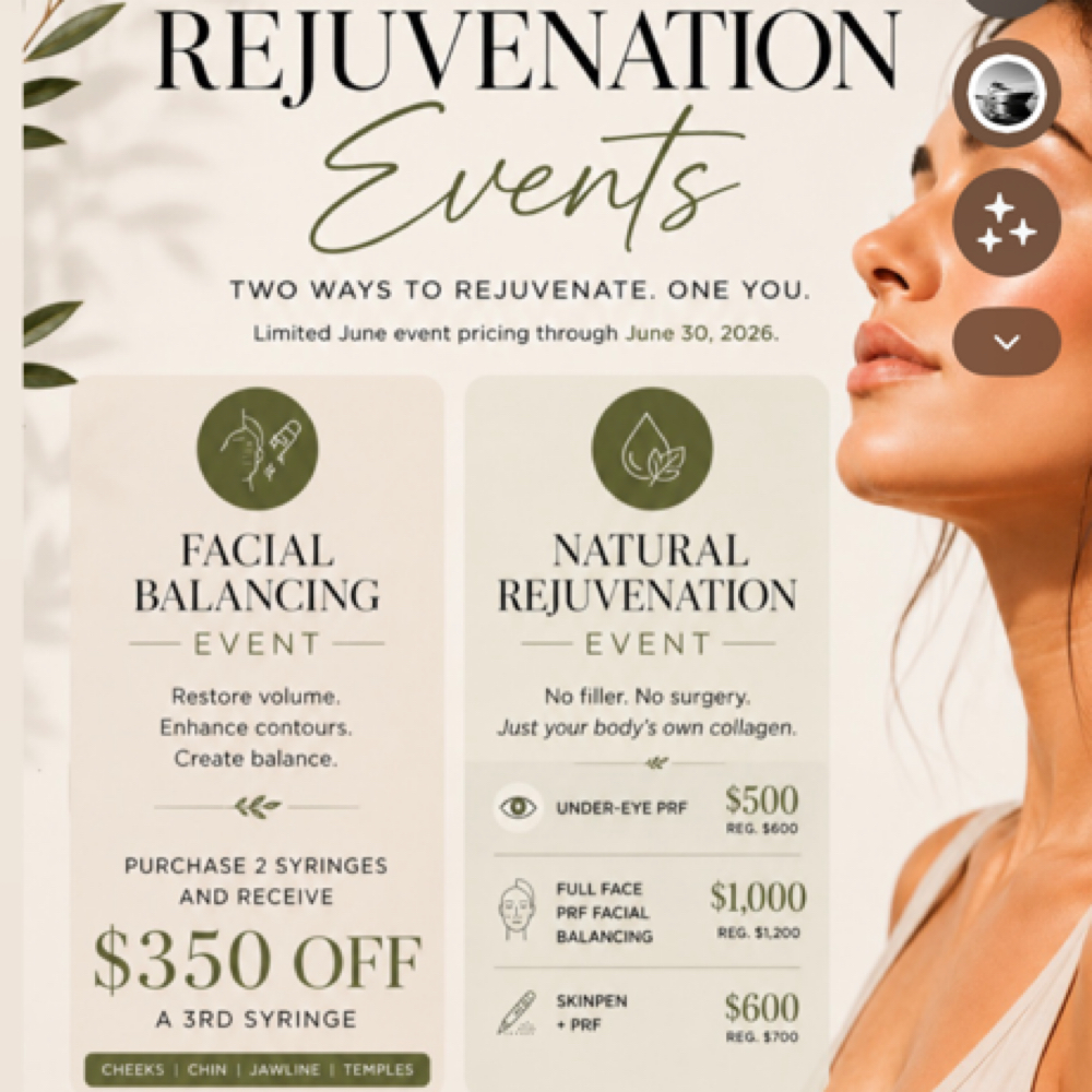 PRF Full Face Rejuvenation (Summer) at Radiating Aesthetics in Saline, MI
