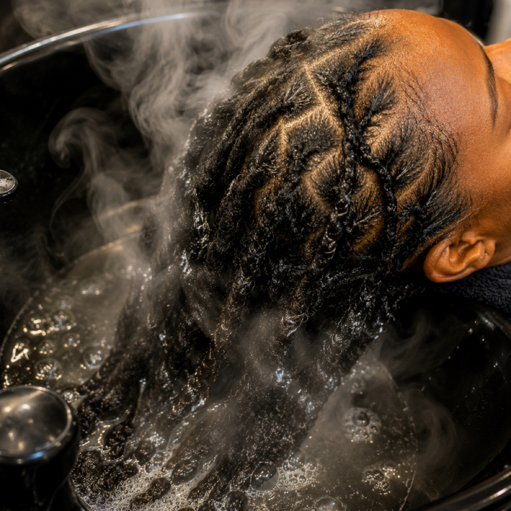Steam Treatment at DeLisha Doin’ Locs Well in Charlotte, NC