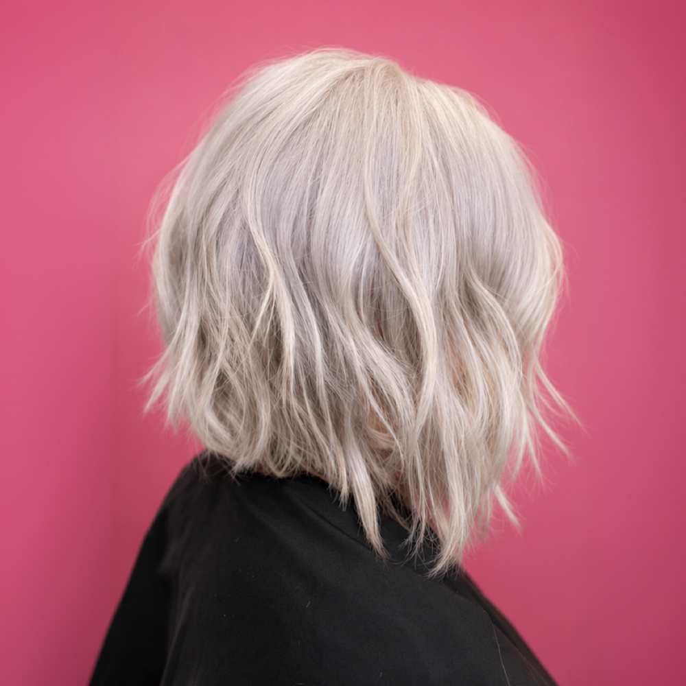 Blonding Long Hair at volume hair salon in Bethesda, MD