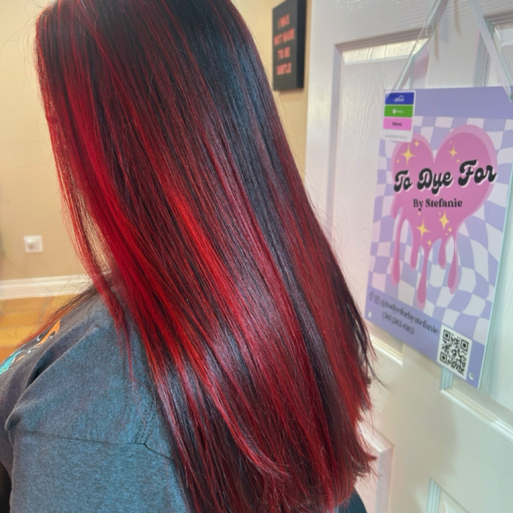Vivid Color-Partial Long Hair at To Dye For By Stefanie in Victoria, TX