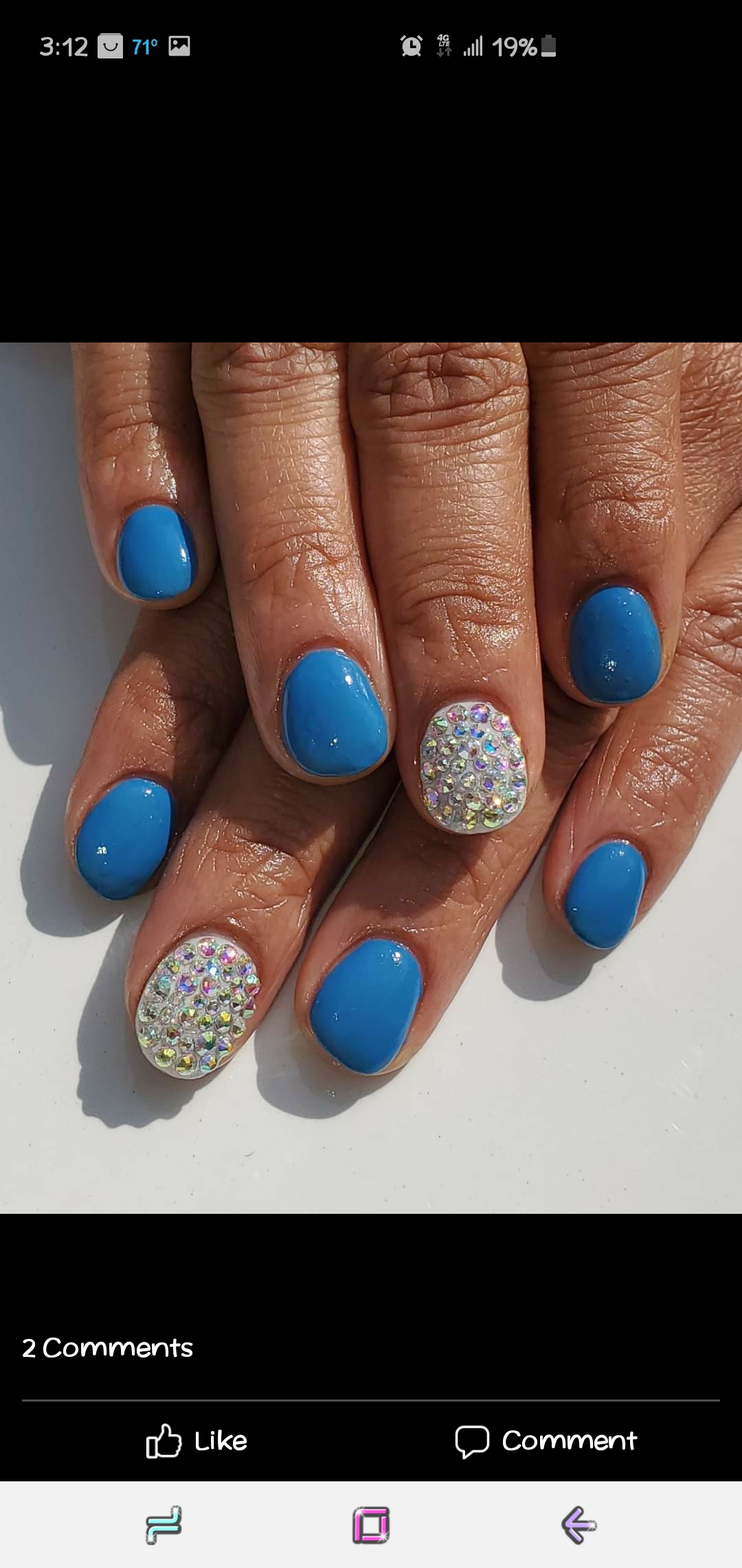 Full Bling Short Nails