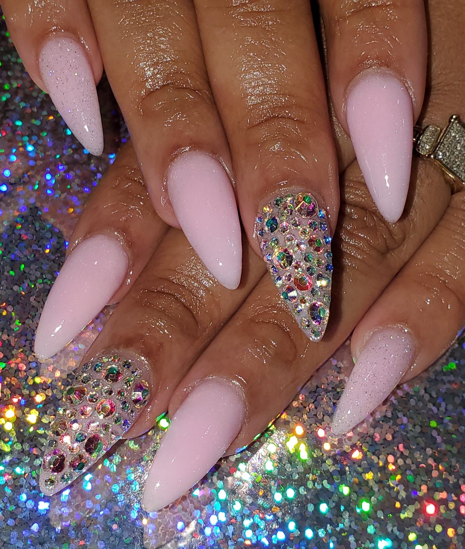 Full Bling Medium Nails