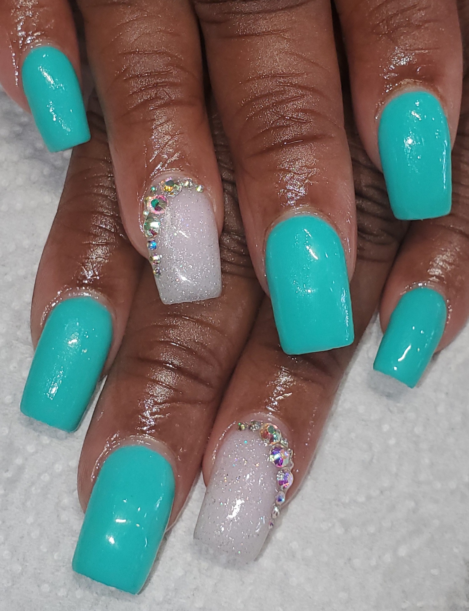 Partial Bling Medium Nails