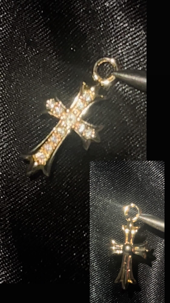 14k cross charm