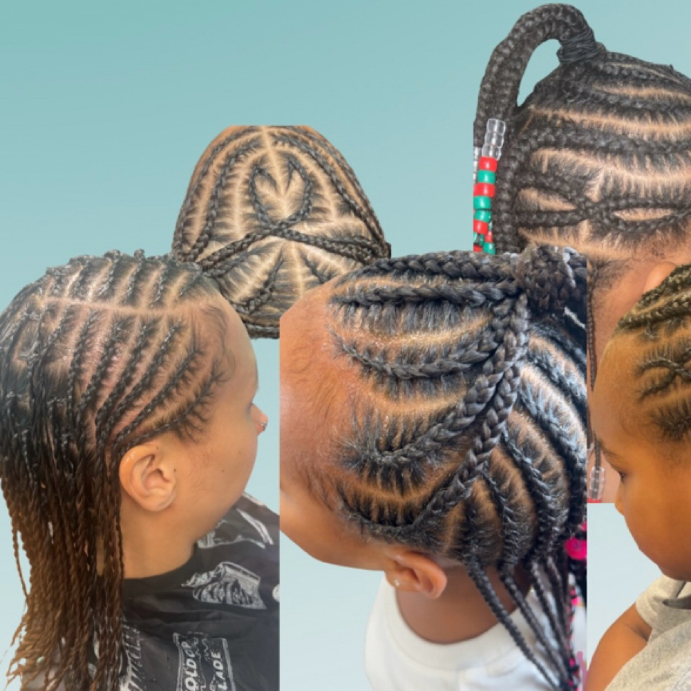 Kids Stitch Braids – Model Special at Derra’s Blessed Hands & Derra’s JSM in Burlington, IA