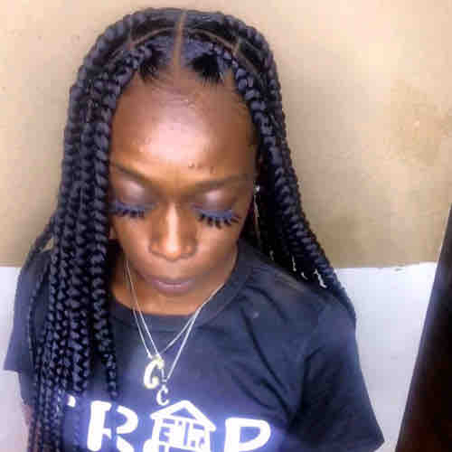 Large Knotless Plaits
