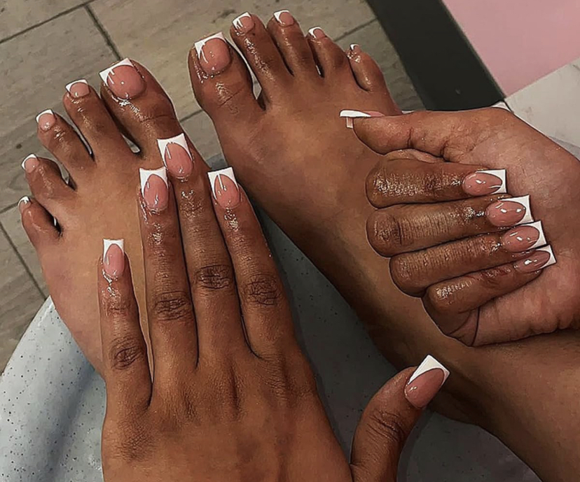 S/M full set + Acrylic toe combo