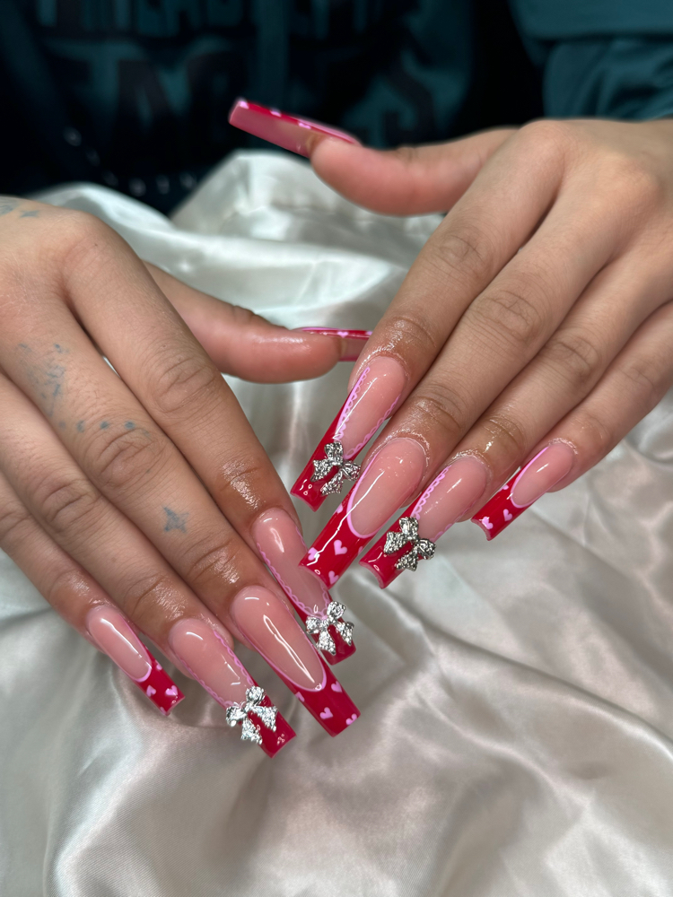 XL Acrylic Full Set W/ Design at Nailsbybell in Royersford, PA
