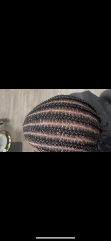 9-12 Stithed Braids ( Full Head)