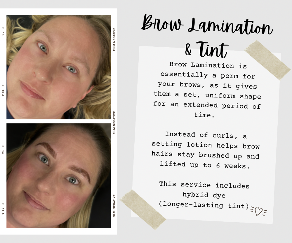 Brow Lamination + Tint