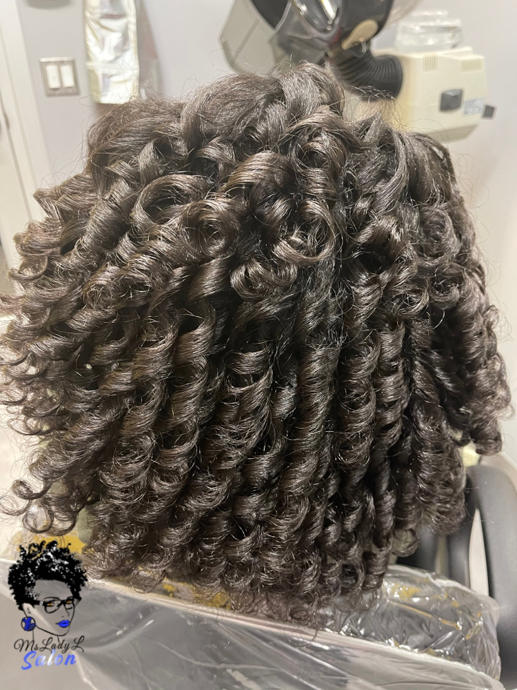 Natural Hair Rod Set/Spiral Curls