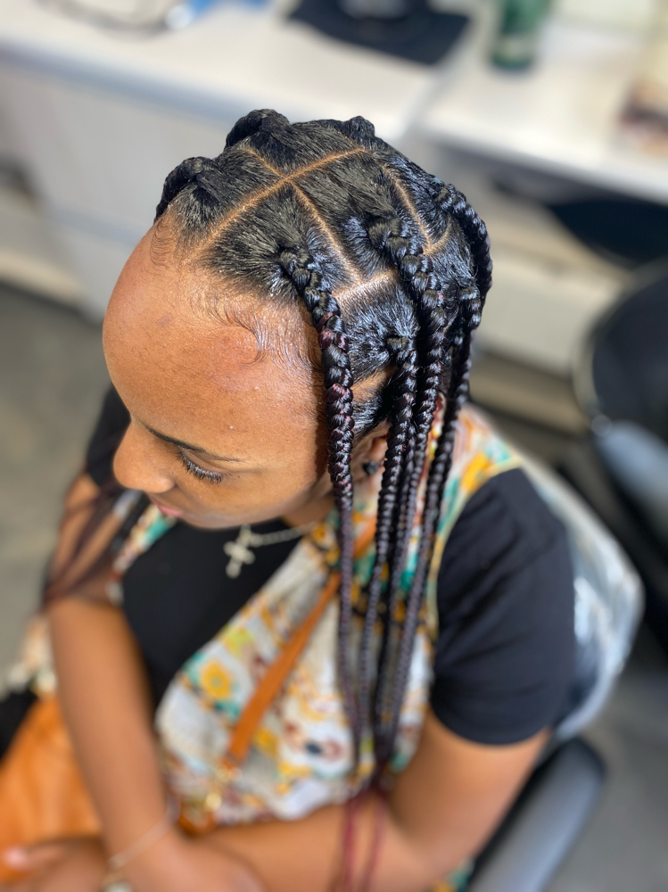 Large Knotless Braids