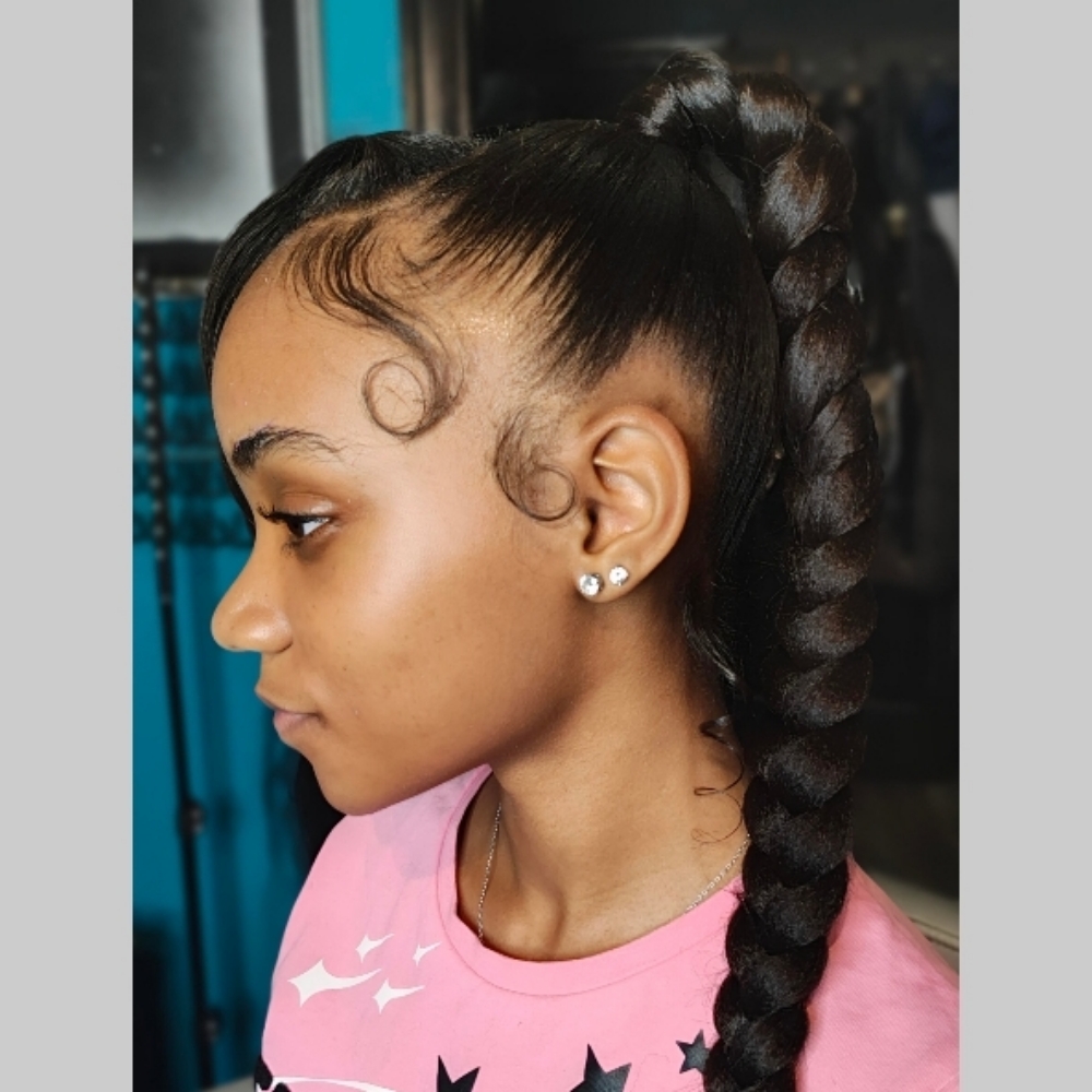 Braid Style Ponytail at RaCStylez in Temple Hills, MD