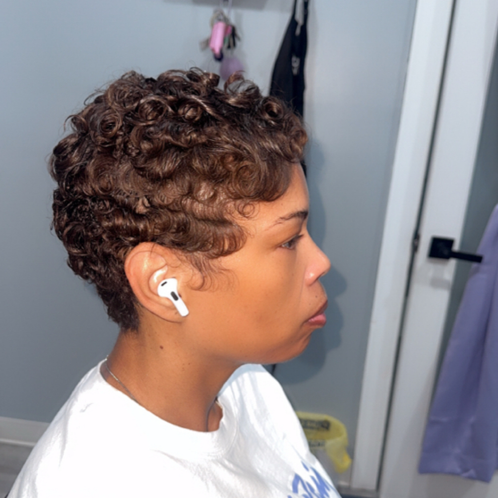 Pixie Styling (relaxed hair only) at Meili by J in Wilmington, NC