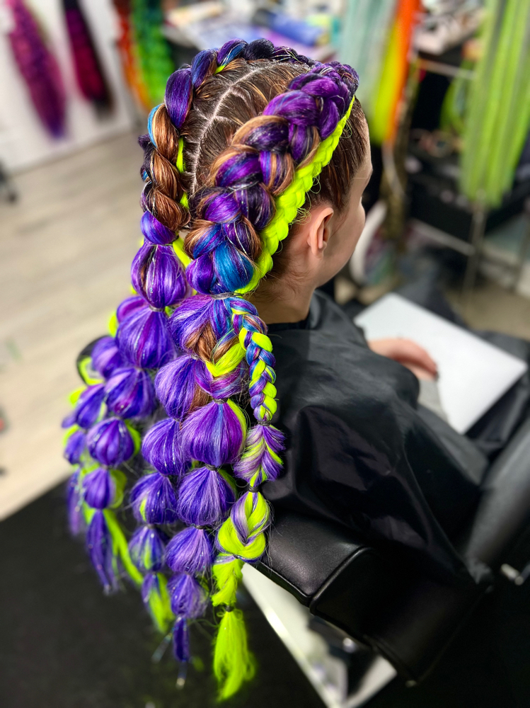 Piggyback Braids into Freestyle