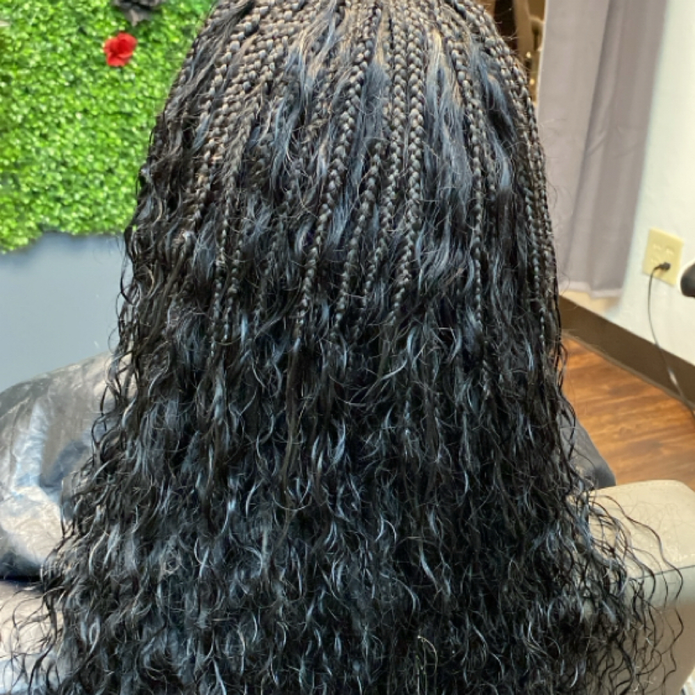 Boho braids with Frontal incl. ONLY at TheBraider Hair Academy LLC in Duncanville, TX