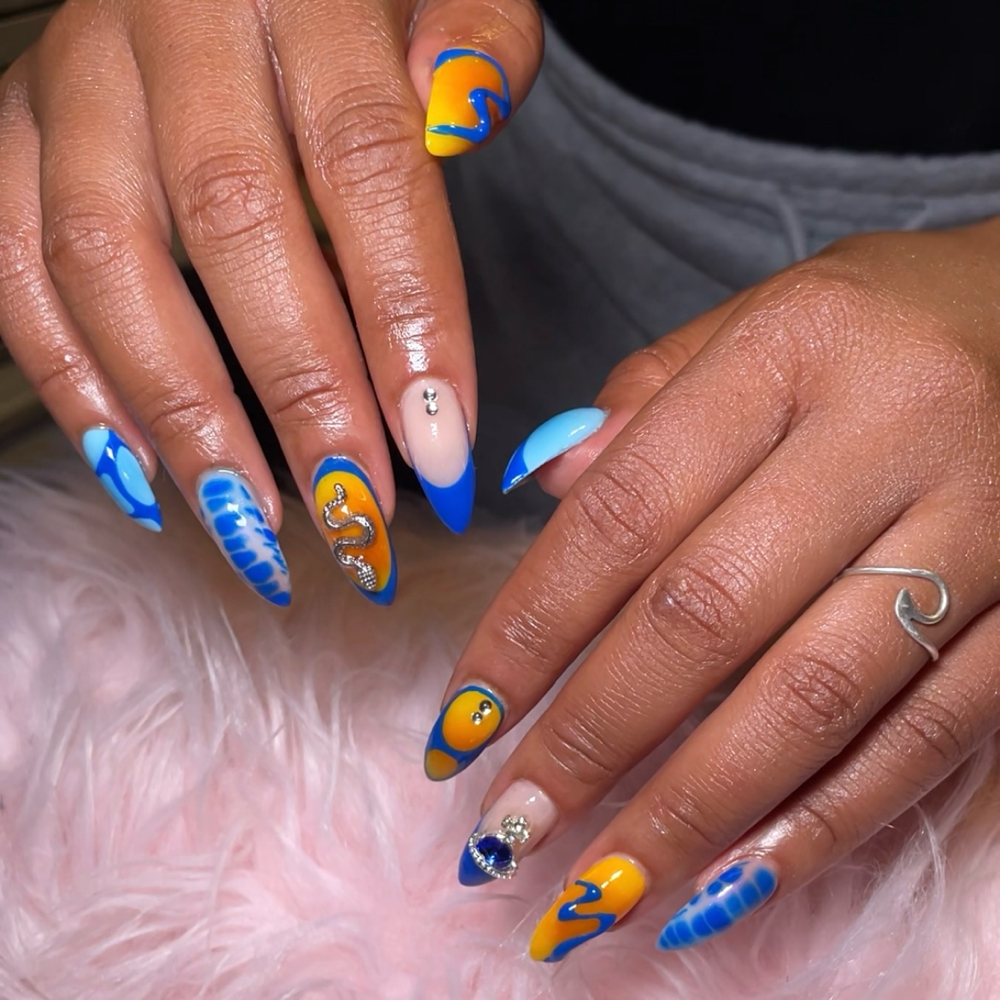 Freestyle Nail Set at AJ Beauty Salon in Chandler, AZ
