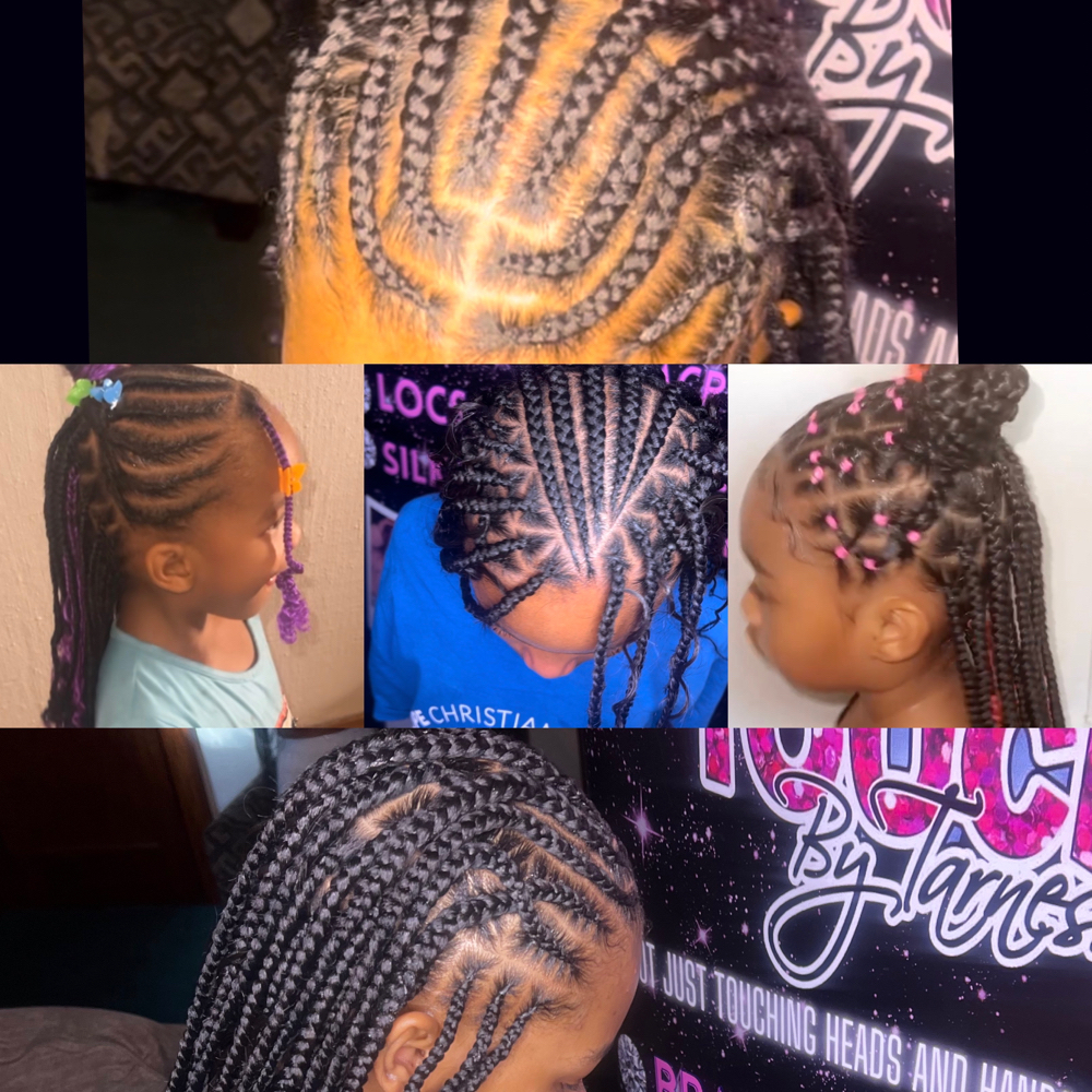 Kids Half Knotless/Feed Ins