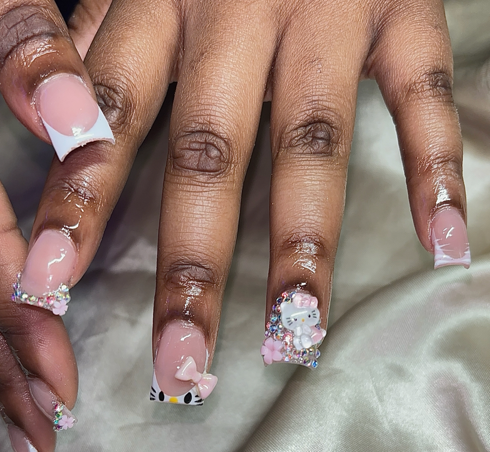 Med-short Acrylic Full Set