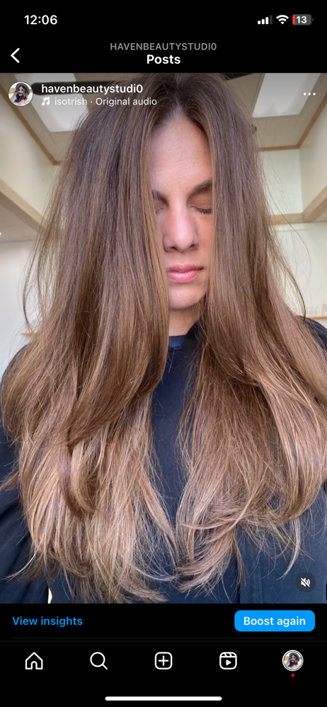Balayage (foilyage) at BC Haven Beauty in Valdosta, GA