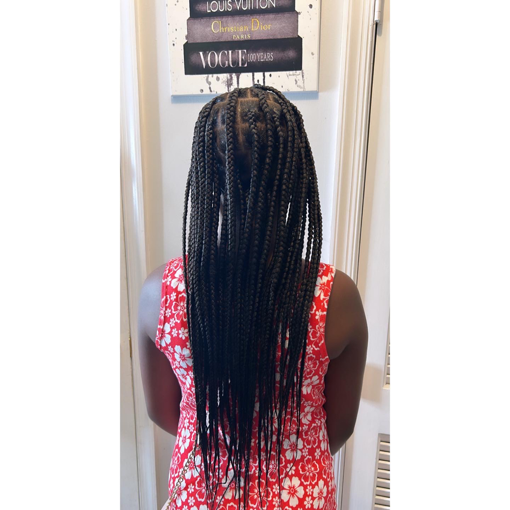 Kids Medium Knotless Braids w/ Hair