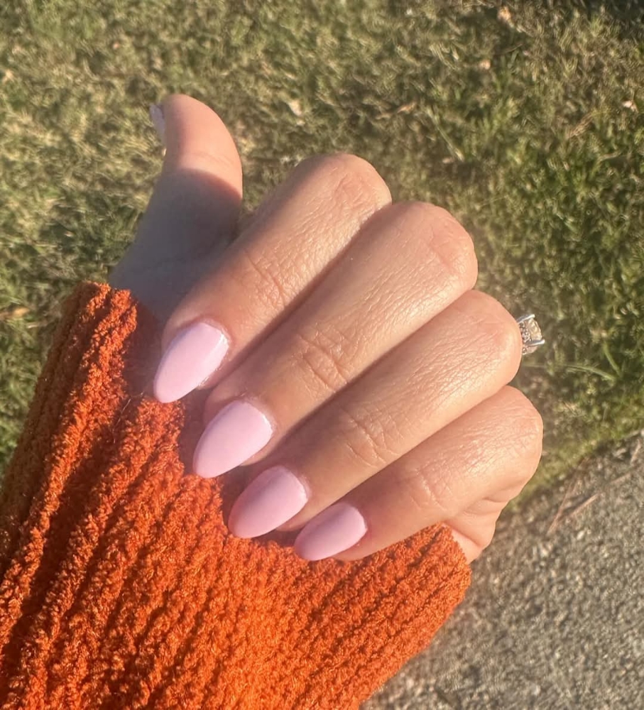 Dip Manicure With Tips Solid Color