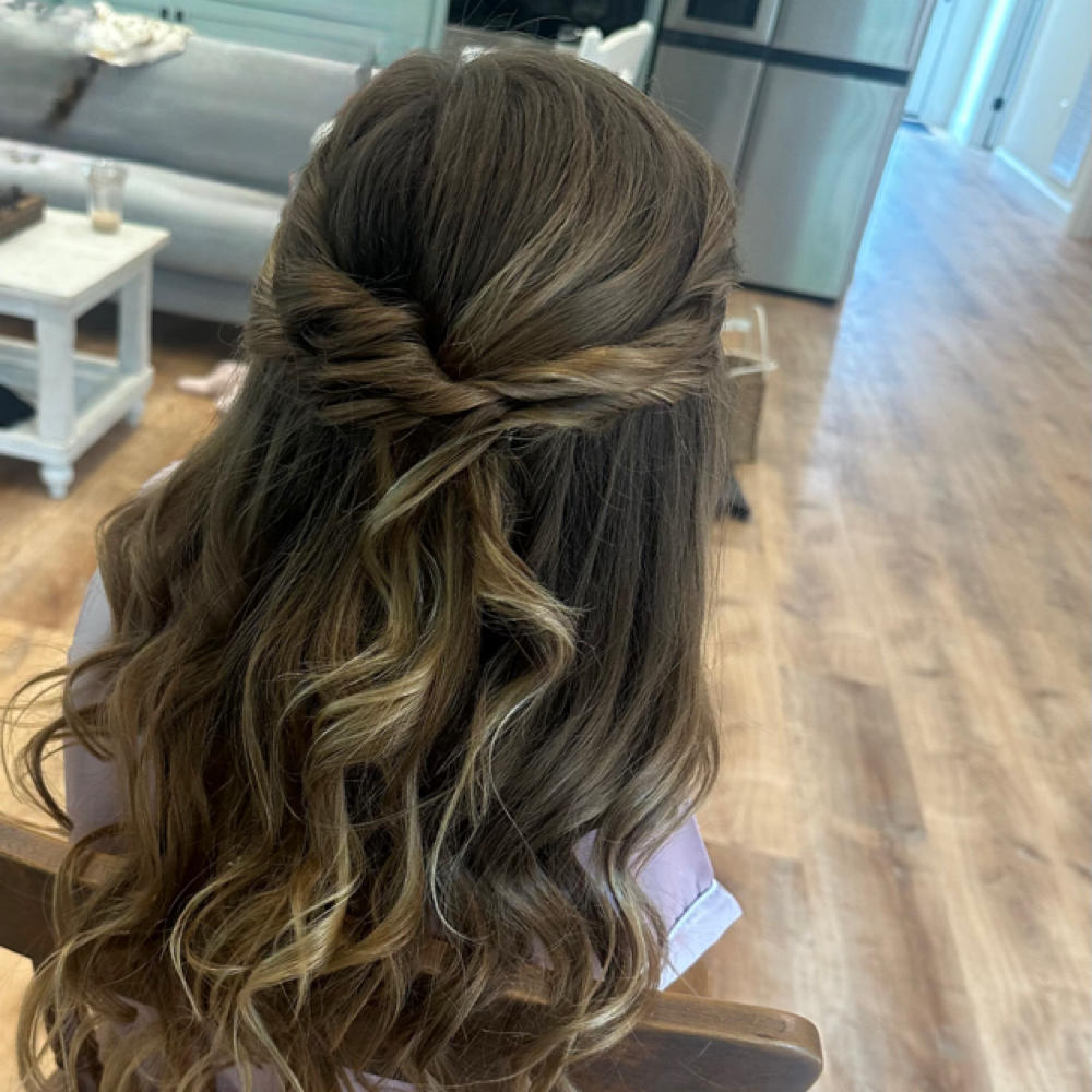 Half Up Half Down Formal at Alysha @ The Beauty Parlor in Bell Buckle, TN