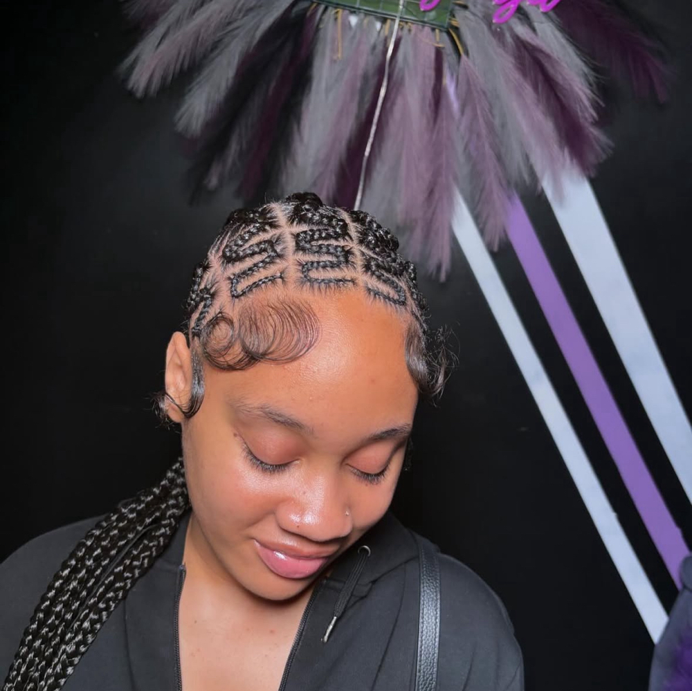 6 Snake Stitched Braids at Lavishlooksbymya in New York, NY