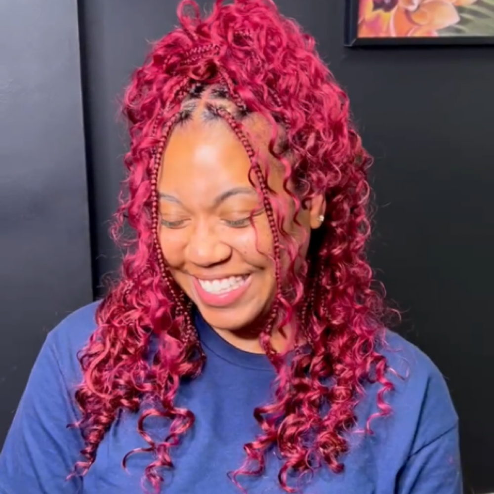 BOHO Smedium Knotless Braids at Thee 9 Studio in Randallstown, MD