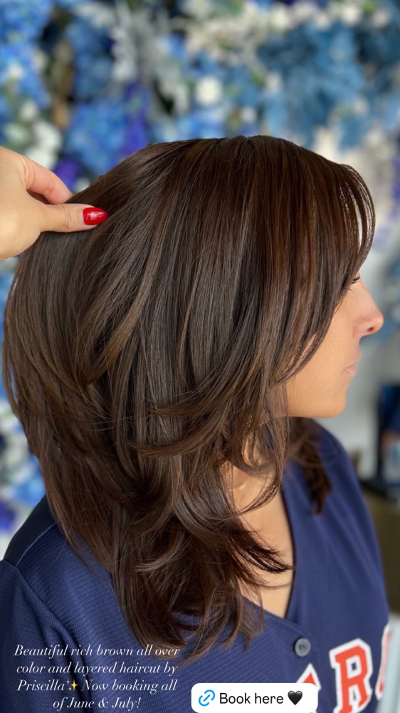 Color Root Retouch (no blow dry) at Aesthetic Makeup & Hair in Houston, TX