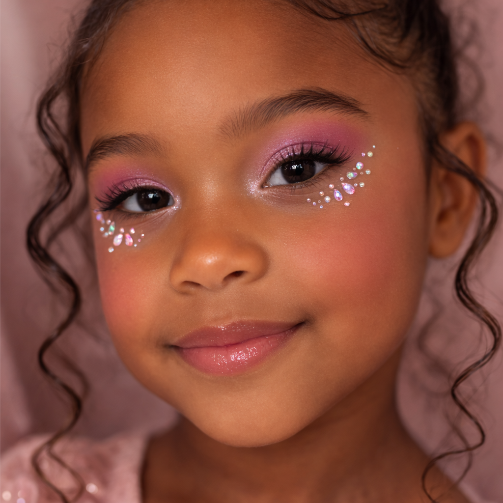 Sparkle Makeup and Face Jewels at Enchanted Princess Spa in Stratford, CT
