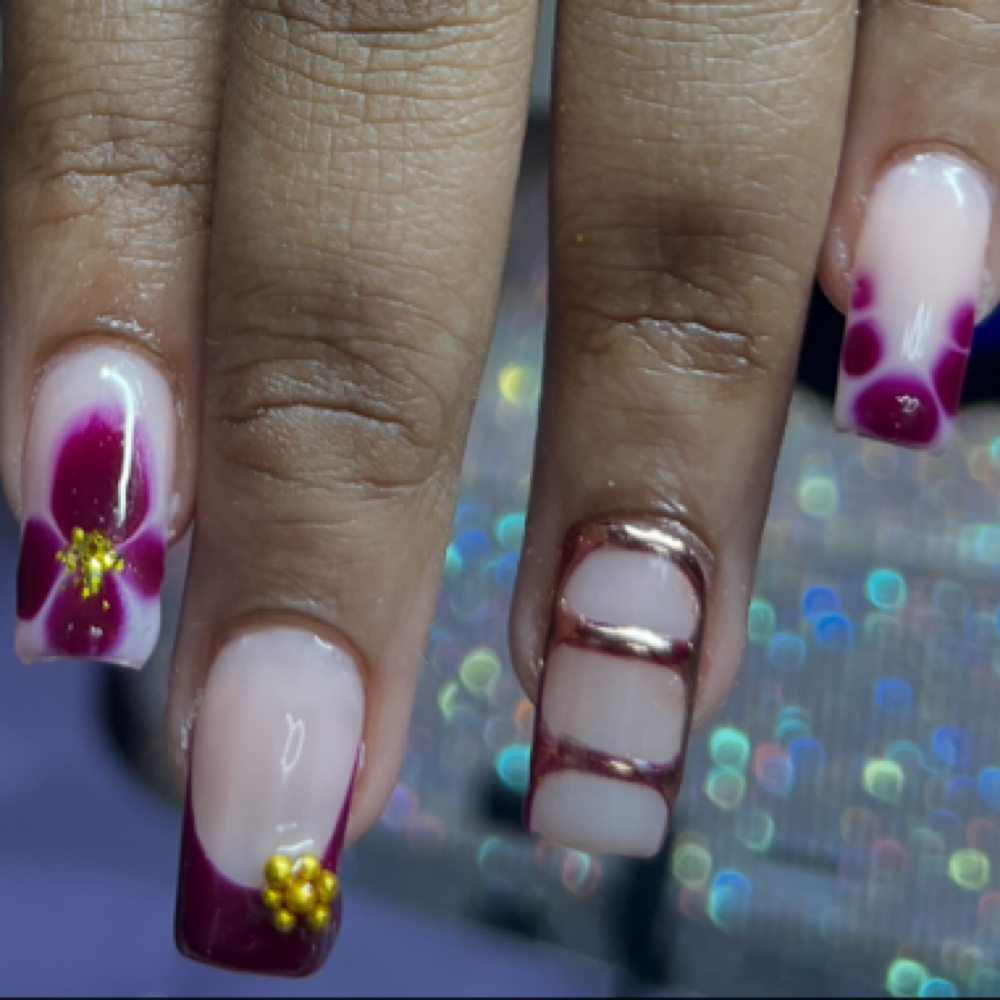Chrome Nail Art at Victoria’s Nails 24 Hour Nail Services in Saint Louis, MO
