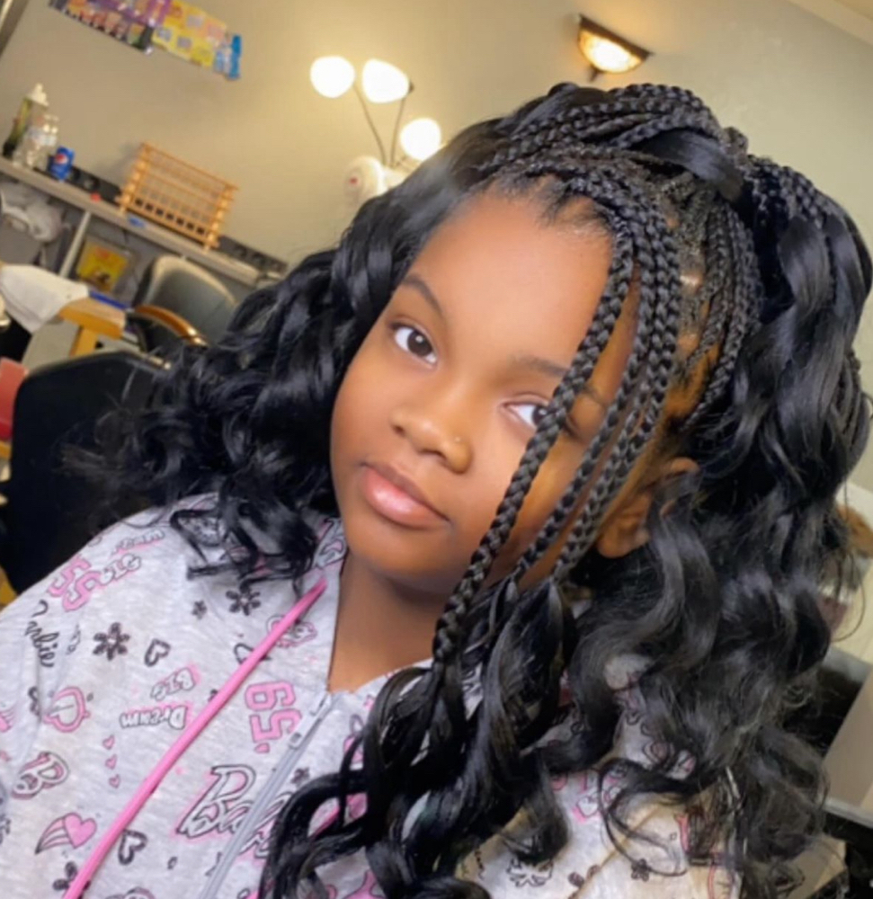 French Roll Knotless Box Braids Med