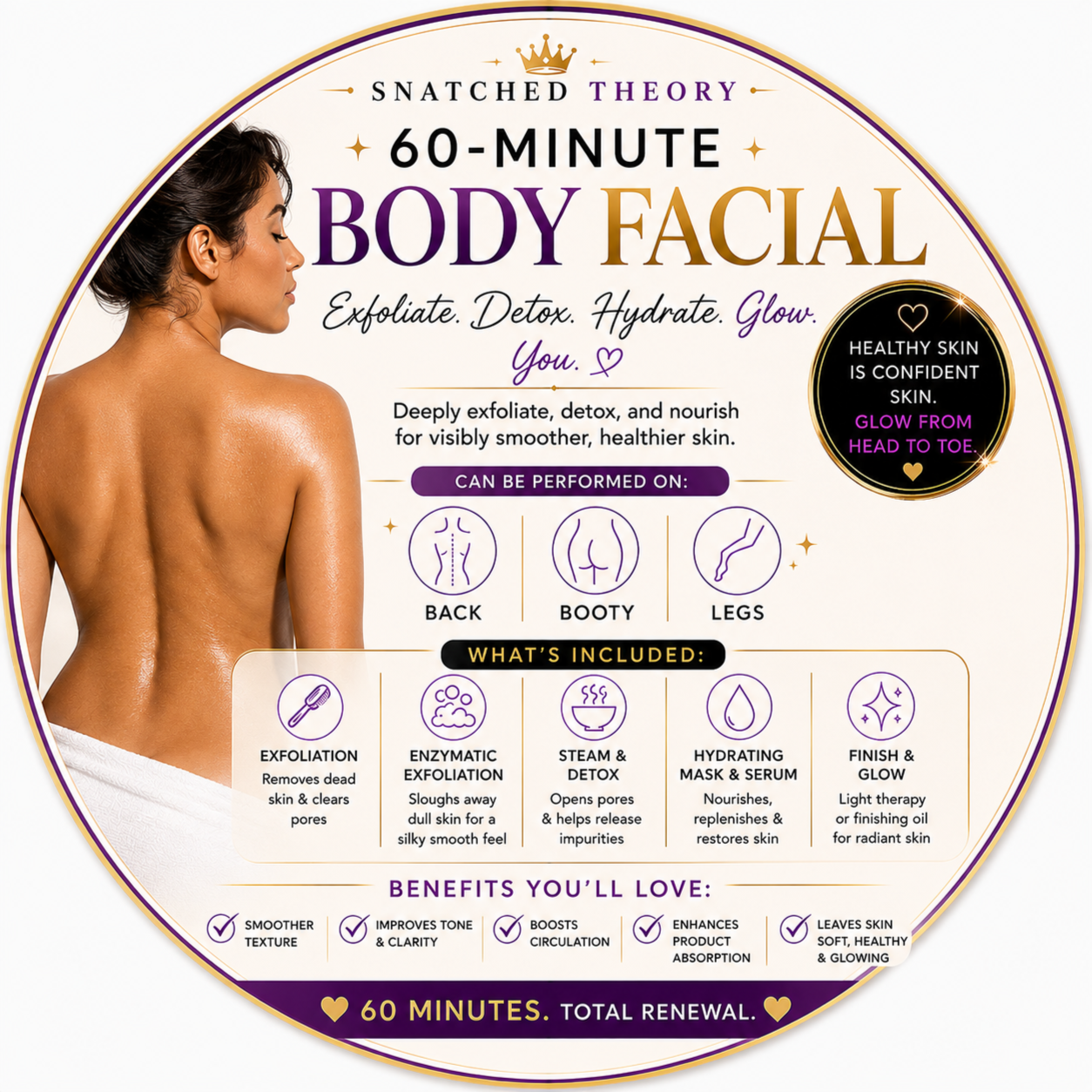 60 Min. Snatched Body Facial at Snatched Theory in Sanford, FL