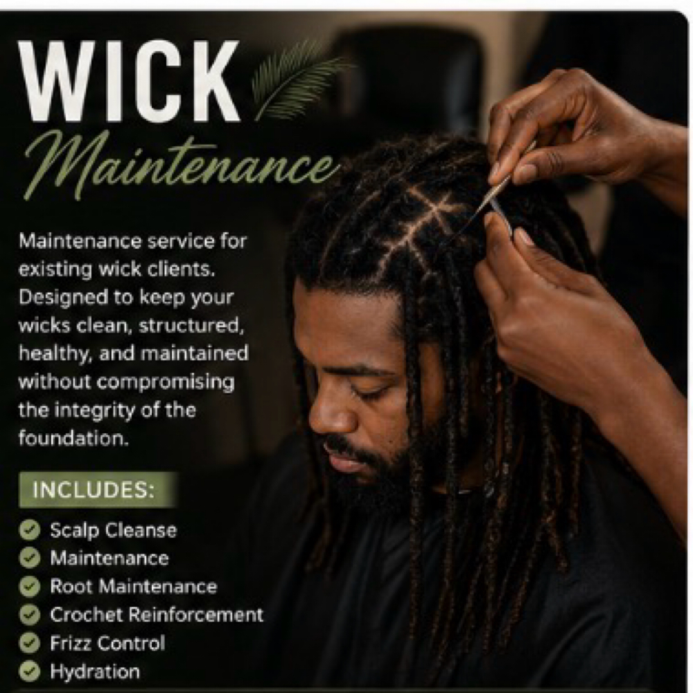 Wick Maintenance 🌴 at Locs & Lore in Katy, TX