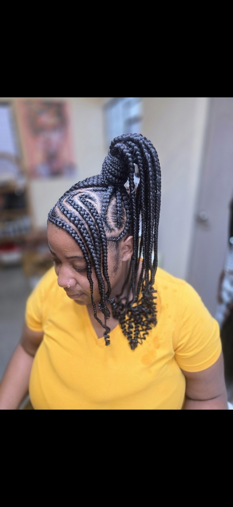 Braided Ponytail/Updo+Extensions