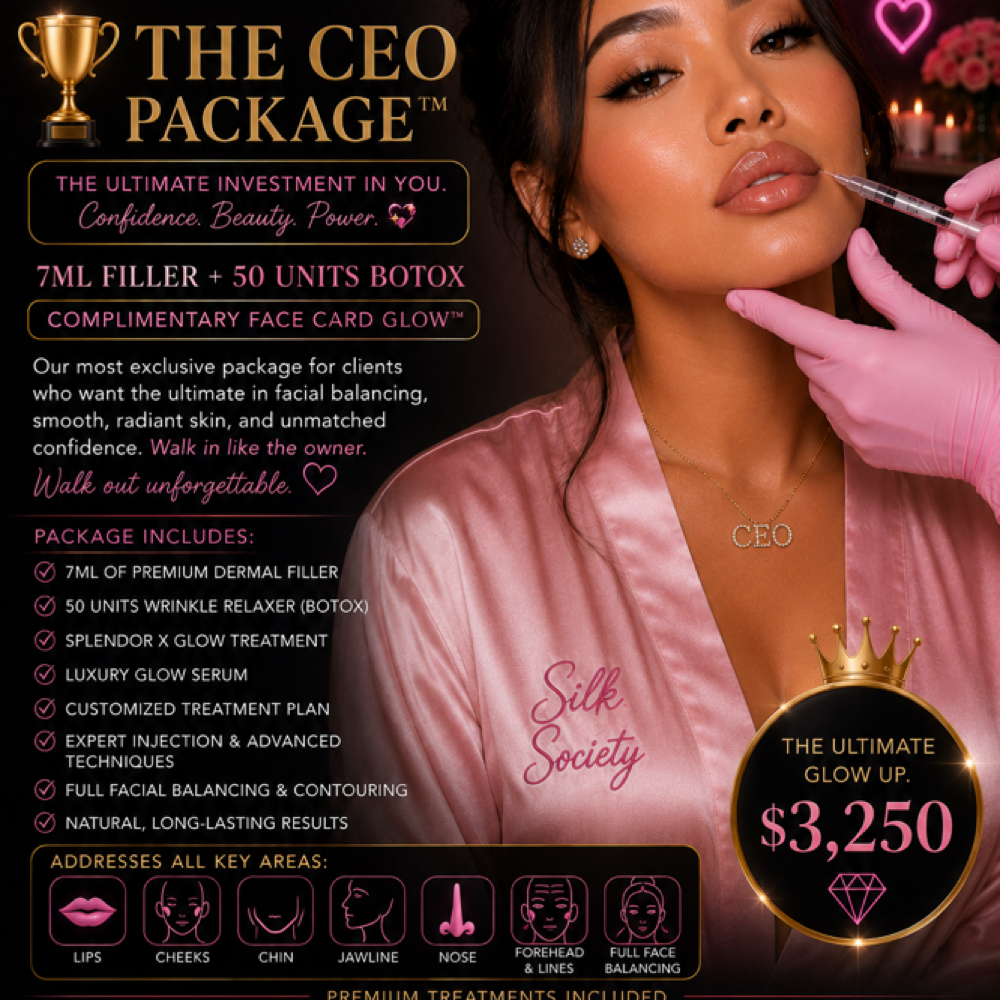 🏆 THE CEO PACKAGE™ 7ML Filler + 50 at Silk Society Beauty Bar in Houston, TX
